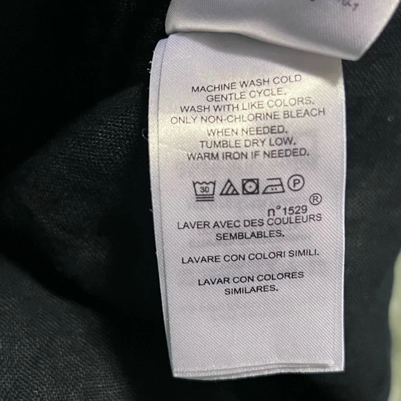 Ralph Lauren Tie-front Linen Shirtdress with pockets in navy - Picture 12 of 14